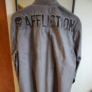 AFFLICTION   Long Sleeve Button Down Shirt